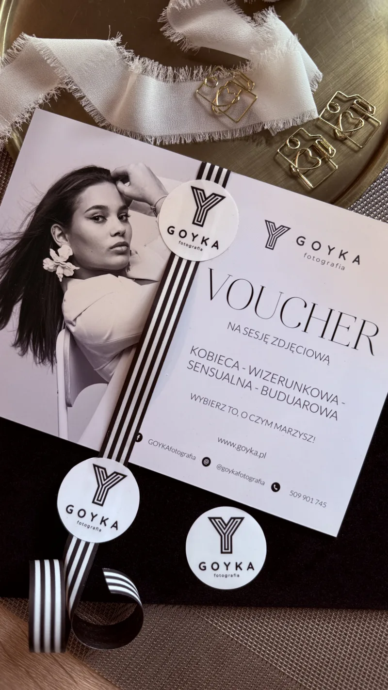 Voucher podarunkowy GOYKA fotografia, wydruk z wstążką